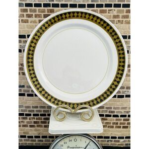 Vintage Mikasa Mediterrania Dominique 12" Chop‎ Plate Black Pyramids Platter MCM